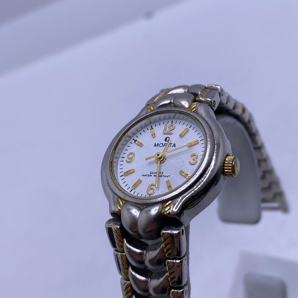 Morita Womens Vintage Silver Watch Works New Battery